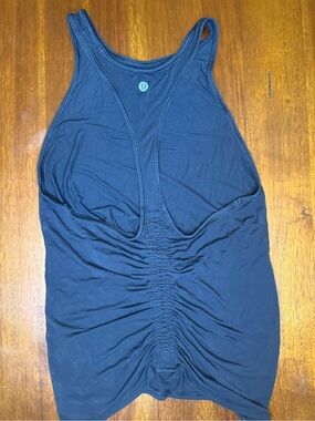 lululemon athletica Black Ruched Racerback Tank